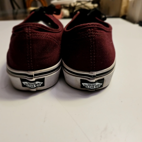 Vans Old Skool Canvas Low Trainers TC7H Burgundy/White/Gum - Picture 3 of 3